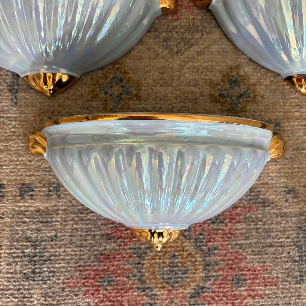 🏡Sadler England Ceramic Wall Decor in Blue Cream Set of 3